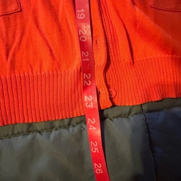 Christopher Fischer 3/4 Sleeve Dolman Cotton Cardigan Orange - Picture 7 of 8